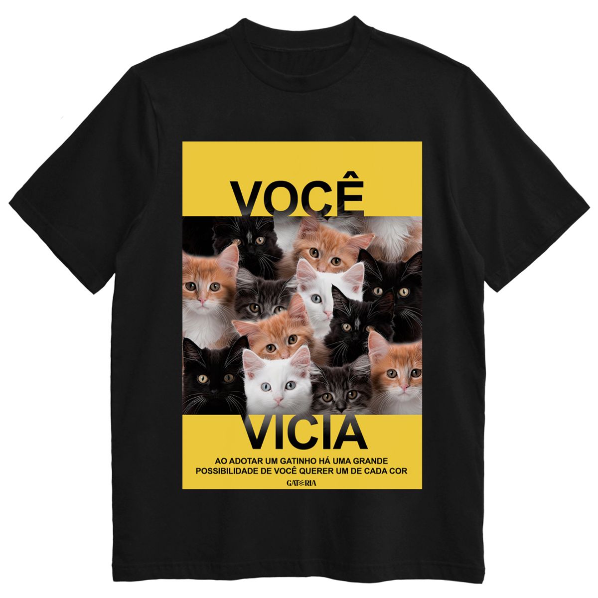 Nome do produto: Camiseta Você Vicia - Preto