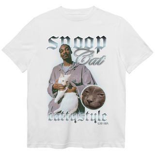 Camiseta Snoop Cat - Cattystyle - Branco