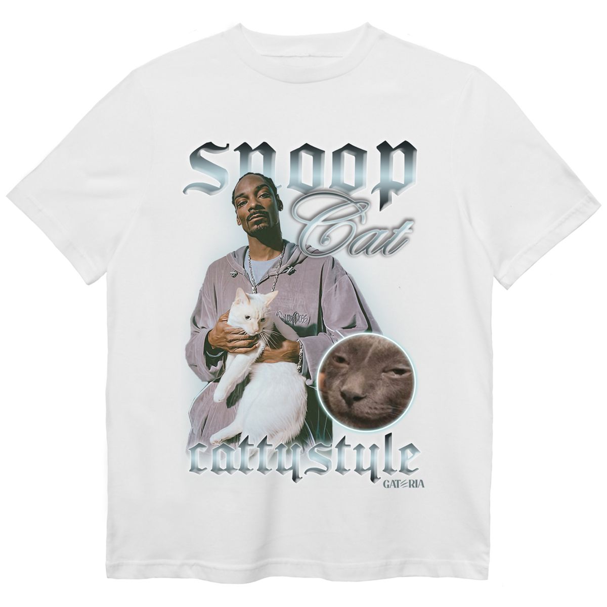 Nome do produto: Camiseta Snoop Cat - Cattystyle - Branco