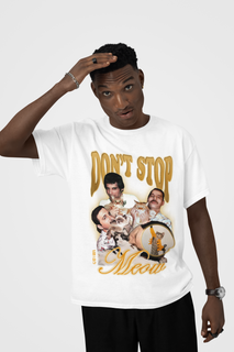 Nome do produtoCamiseta Freddie Mercury - Don't Stop Meow - Branco