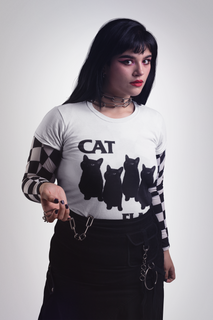 Nome do produtoCamiseta Cat Flag - Branco