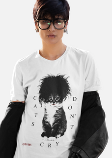 Nome do produtoCamiseta The Cure - Cats Don't Cry - Branco