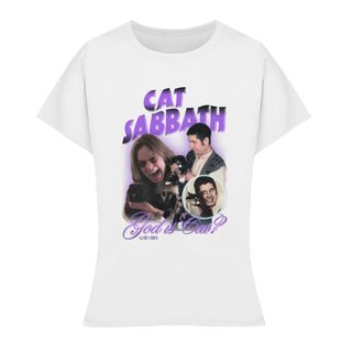 Nome do produtoBaby Look Cat Sabbath - God is Cat?