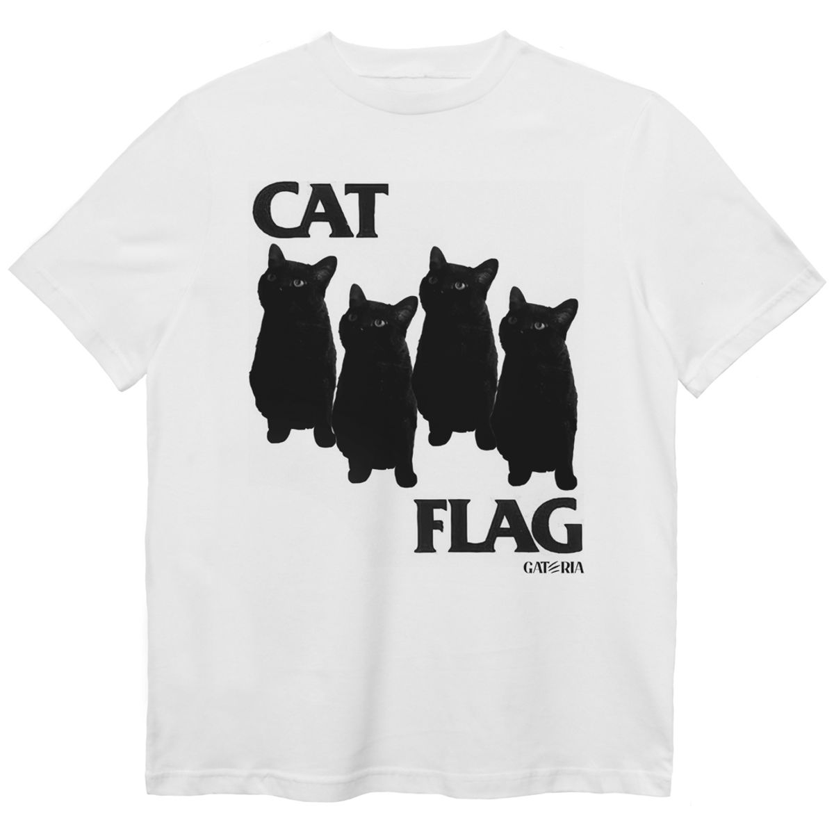 Nome do produto: Camiseta Cat Flag - Branco