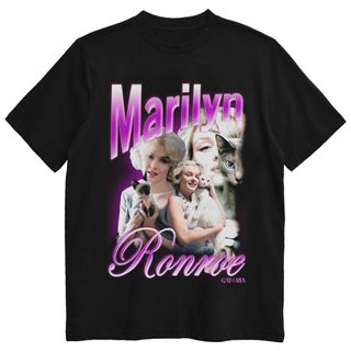 Camiseta Marilyn Ronroe - Preto