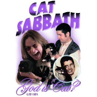 Nome do produtoCamiseta Black Sabbath - God is Cat? - Branco