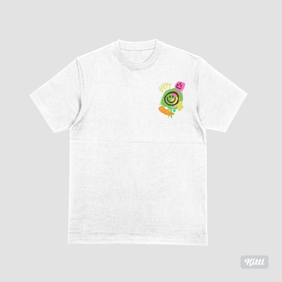 Nome do produto: Camiseta street -Happy emoji- Masculino