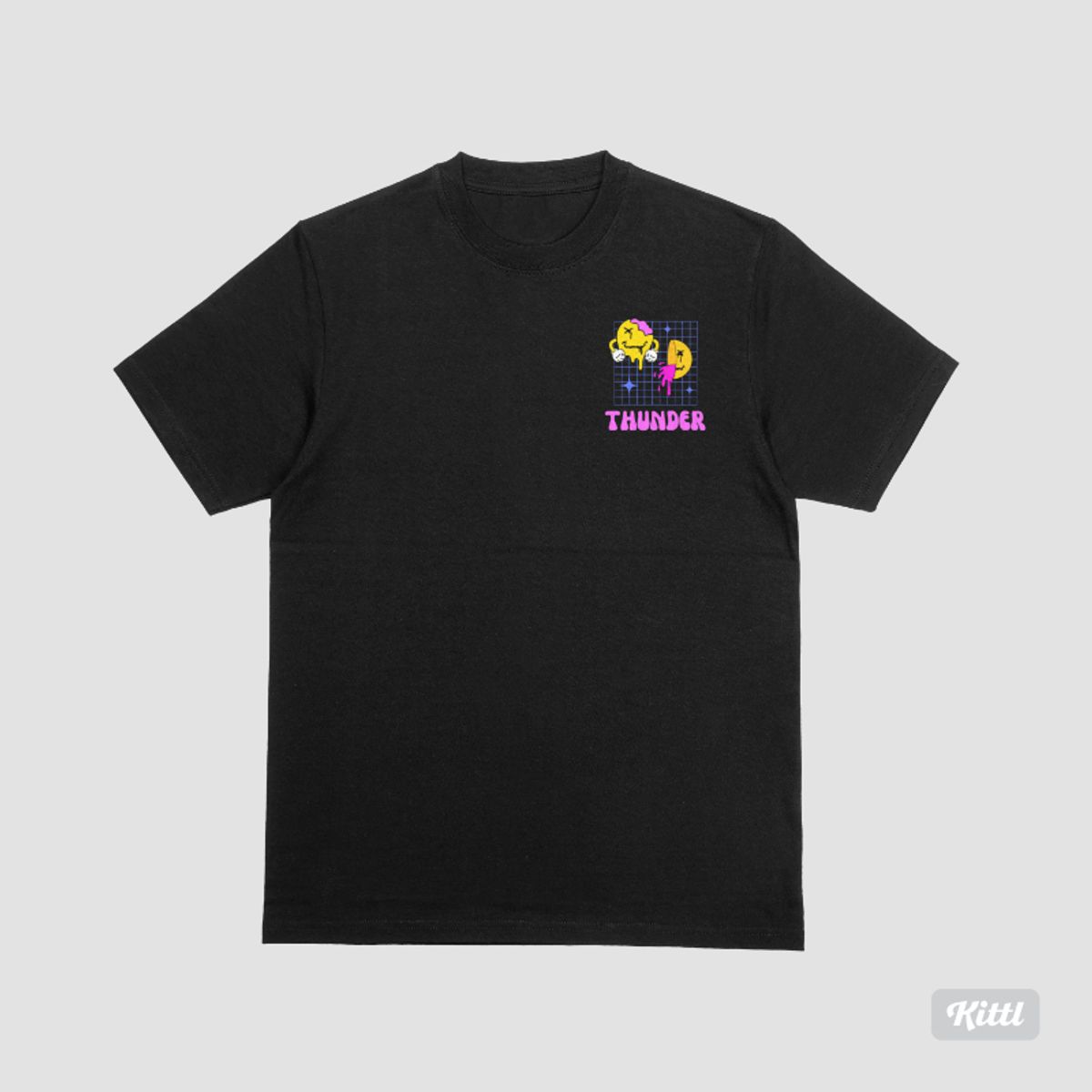 Nome do produto: Camiseta street -Emoji retrô Thunder- Masculino