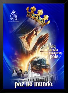 POSTER Nossa Senhora de Fátima - Pela paz no mundo 