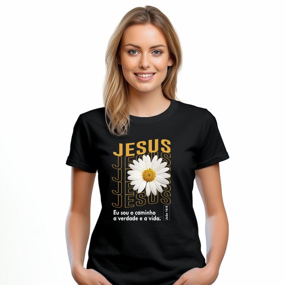 Camiseta Feminina  - Jesus - Moda Cristã