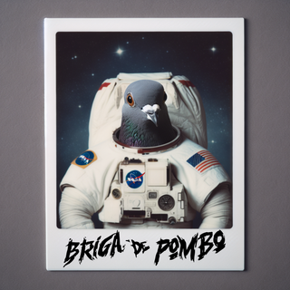 Nome do produtoCamiseta Pombo Astronauta - Estampa na Frente