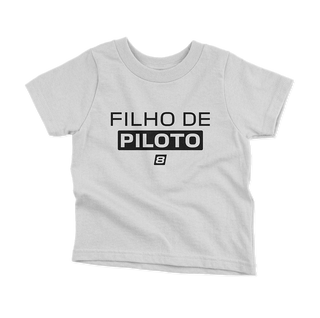 Nome do produtoCamiseta Infantil (2 a 8 anos) Filho de Piloto - Branca