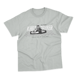 Nome do produtoCamiseta Unissex Kart Driver - Cinza