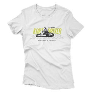 Nome do produtoCamiseta Feminina Kart Driver - Branca