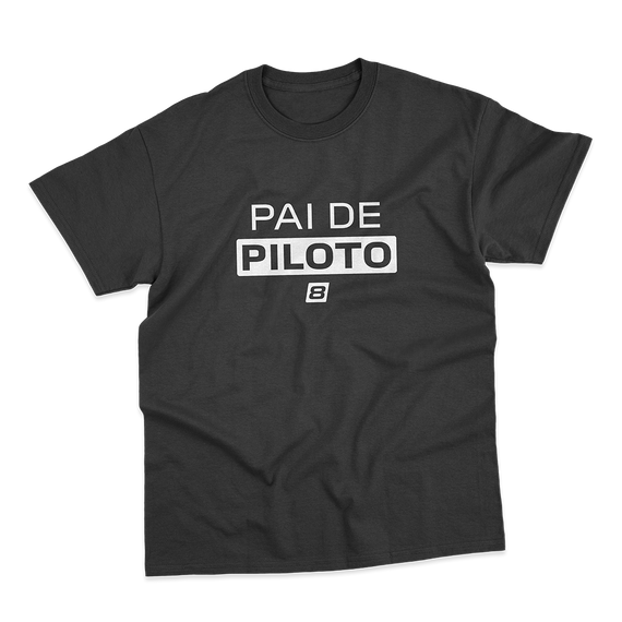 Camiseta Unissex Pai de Piloto - Preta