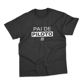 Nome do produtoCamiseta Unissex Pai de Piloto - Preta