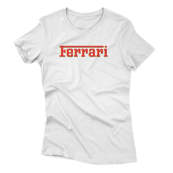 Camiseta Feminina Ferrari - Branca