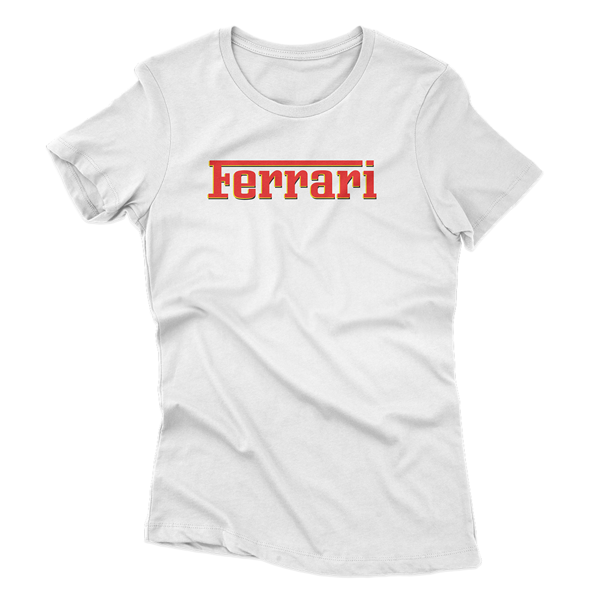 Nome do produto: Camiseta Feminina Ferrari - Branca