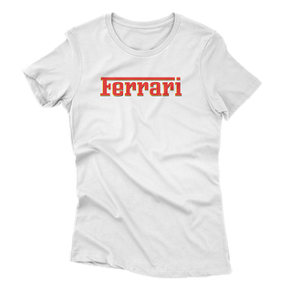 Nome do produtoCamiseta Feminina Ferrari - Branca