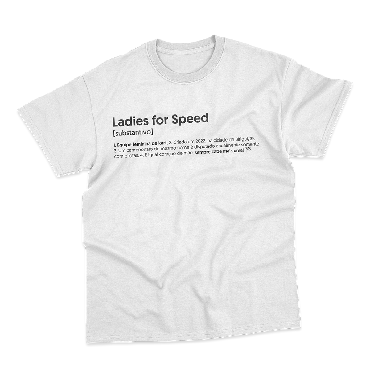 Nome do produto: Camiseta Unissex Ladies Dicionário - Branca