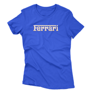 Camiseta Feminina Ferrari - Azul
