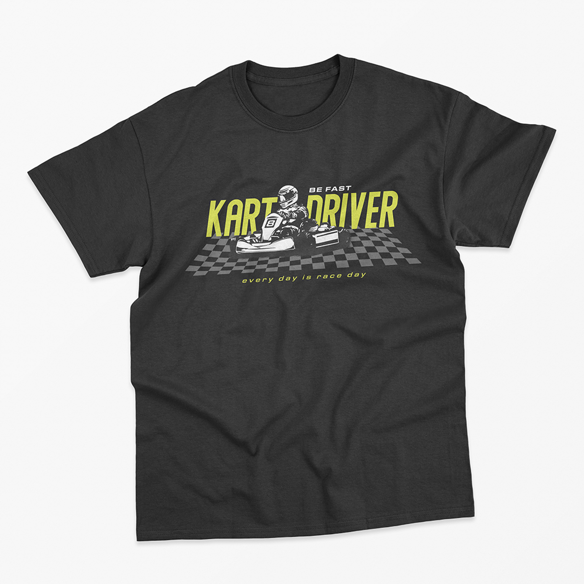 Nome do produto: Camiseta Unissex Kart Driver Preta