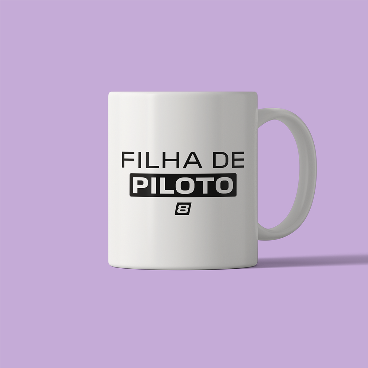 Nome do produto: Caneca Filha de Piloto