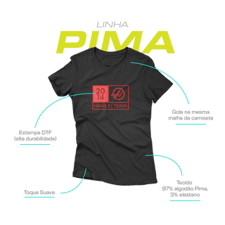 Nome do produtoCamiseta Pima Feminina Haas Retrô