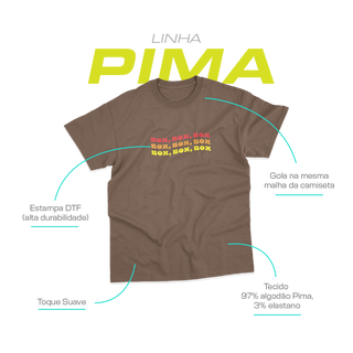 Nome do produtoCamiseta Pima Unissex Box Box Box Retrô