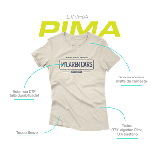 Nome do produtoCamiseta Pima Feminina McLaren Retrô