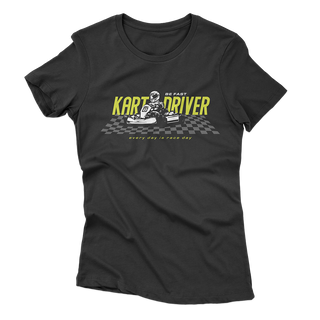 Nome do produtoCamiseta Feminina Kart Driver - Preta