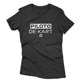 Nome do produtoCamiseta Feminina Piloto de Kart - preta