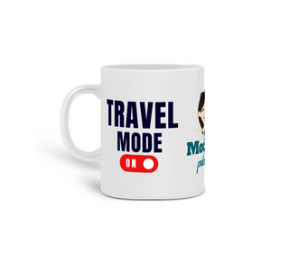 Nome do produtoCaneca Travel Mode On - Mochileiros pelo Mundo