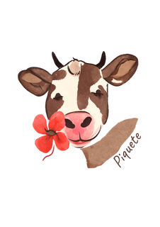 Nome do produtoCamiseta Vaca com flor Minimalista - Feminina