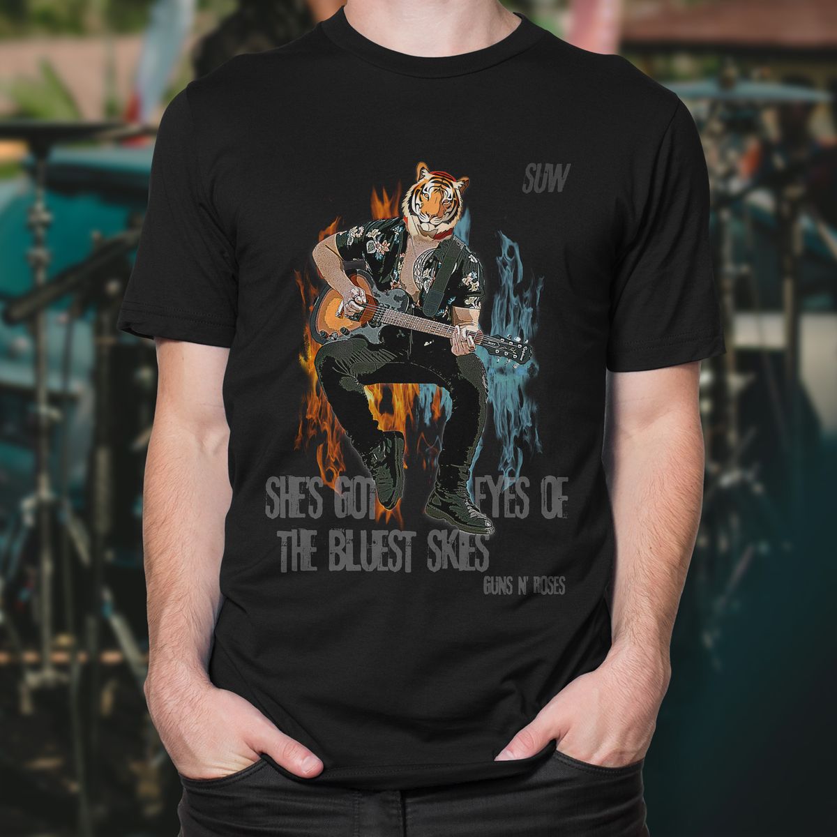 Nome do produto: T-Shirt Tiger Guns N\' Roses