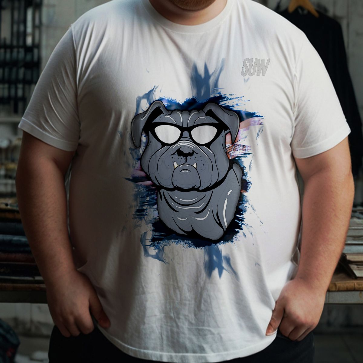 Nome do produto: Plus Size T-Shirt Rock BullDog