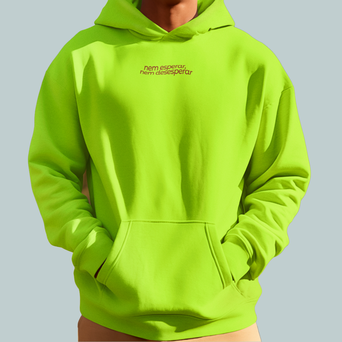 Nome do produto: Moletom Hoodie - Nem esperar, nem desesperar