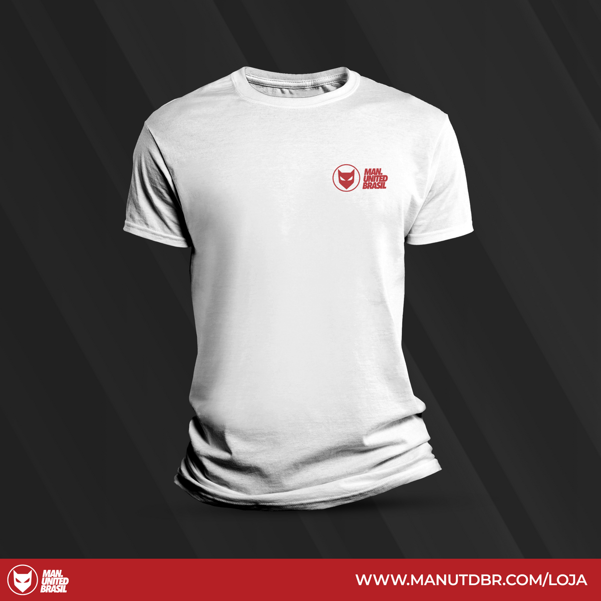 Nome do produto: Camisa ManUtdBR Logo White #02