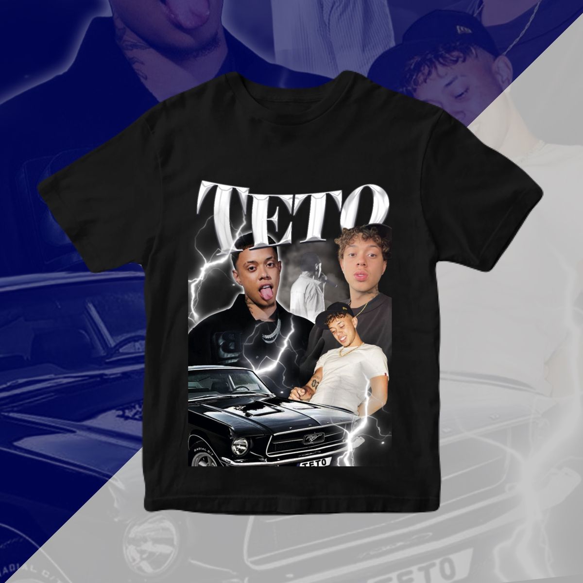 Nome do produto: Camiseta Mustang Preto Teto