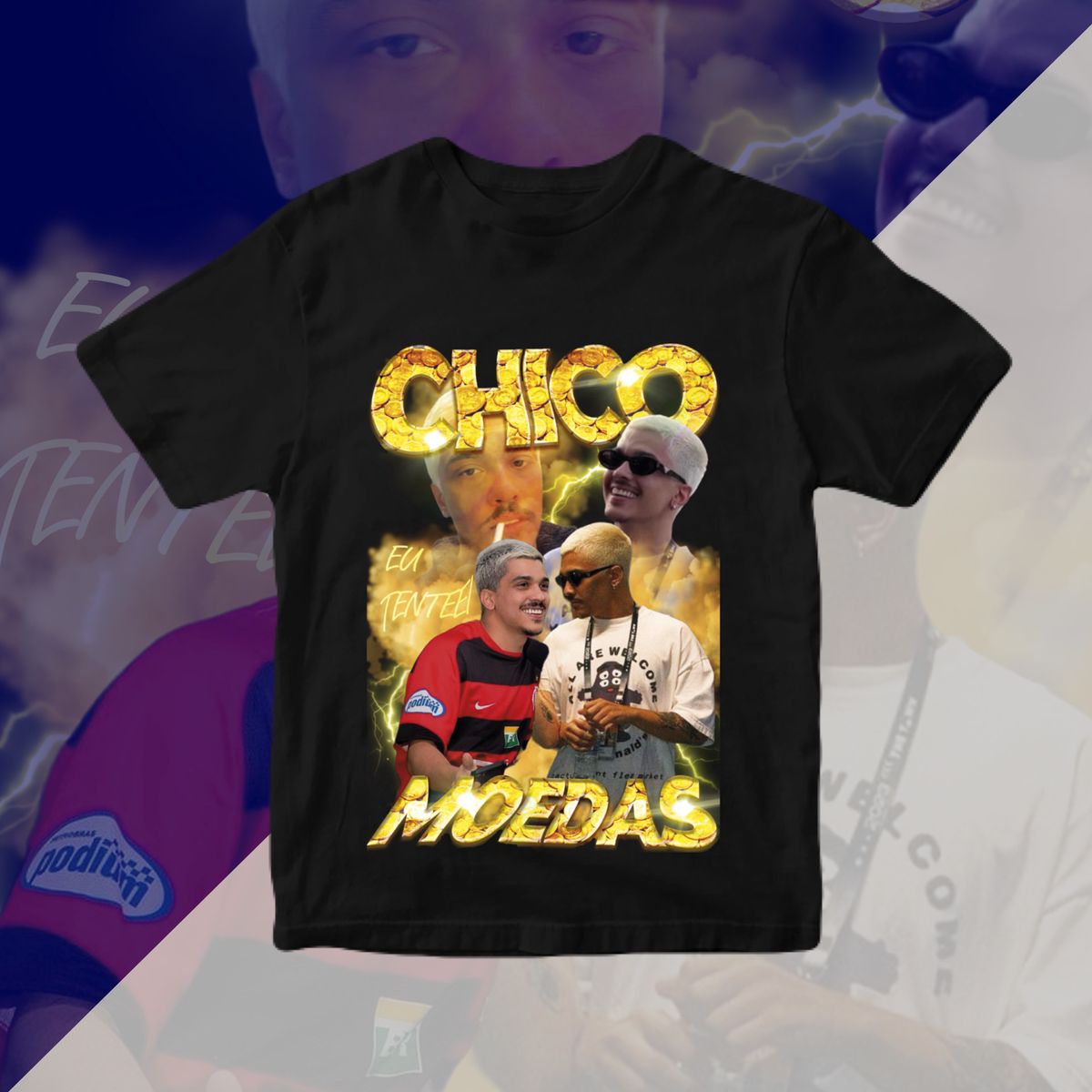 Nome do produto: Camiseta Chico Moedas