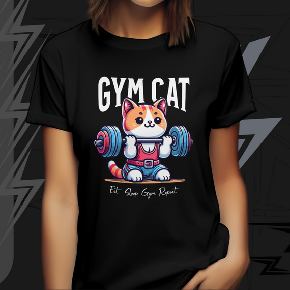 Camisa Baby Look - Gym Cat