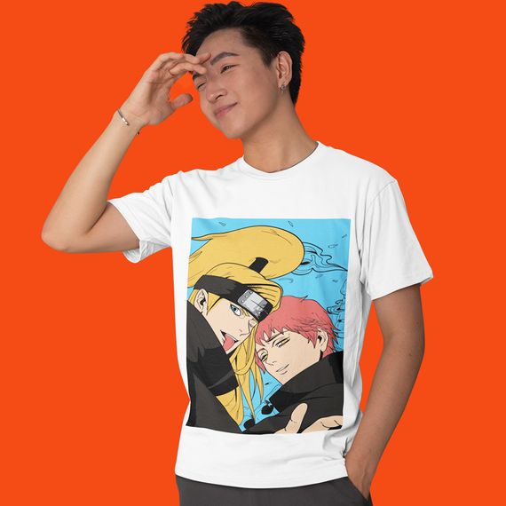 Camiseta Unissex Naruto - Deidara e Sasori