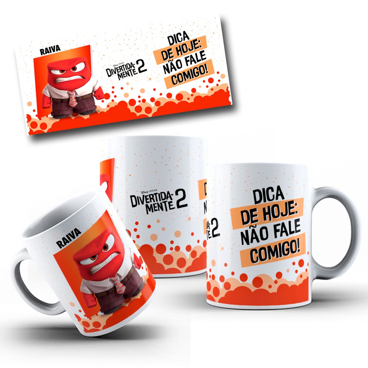 Nome do produto: Caneca Divertidamente - Raiva