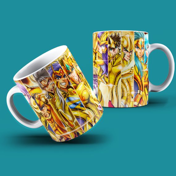 Caneca Cavaleiros de Ouro - Saint Seiya