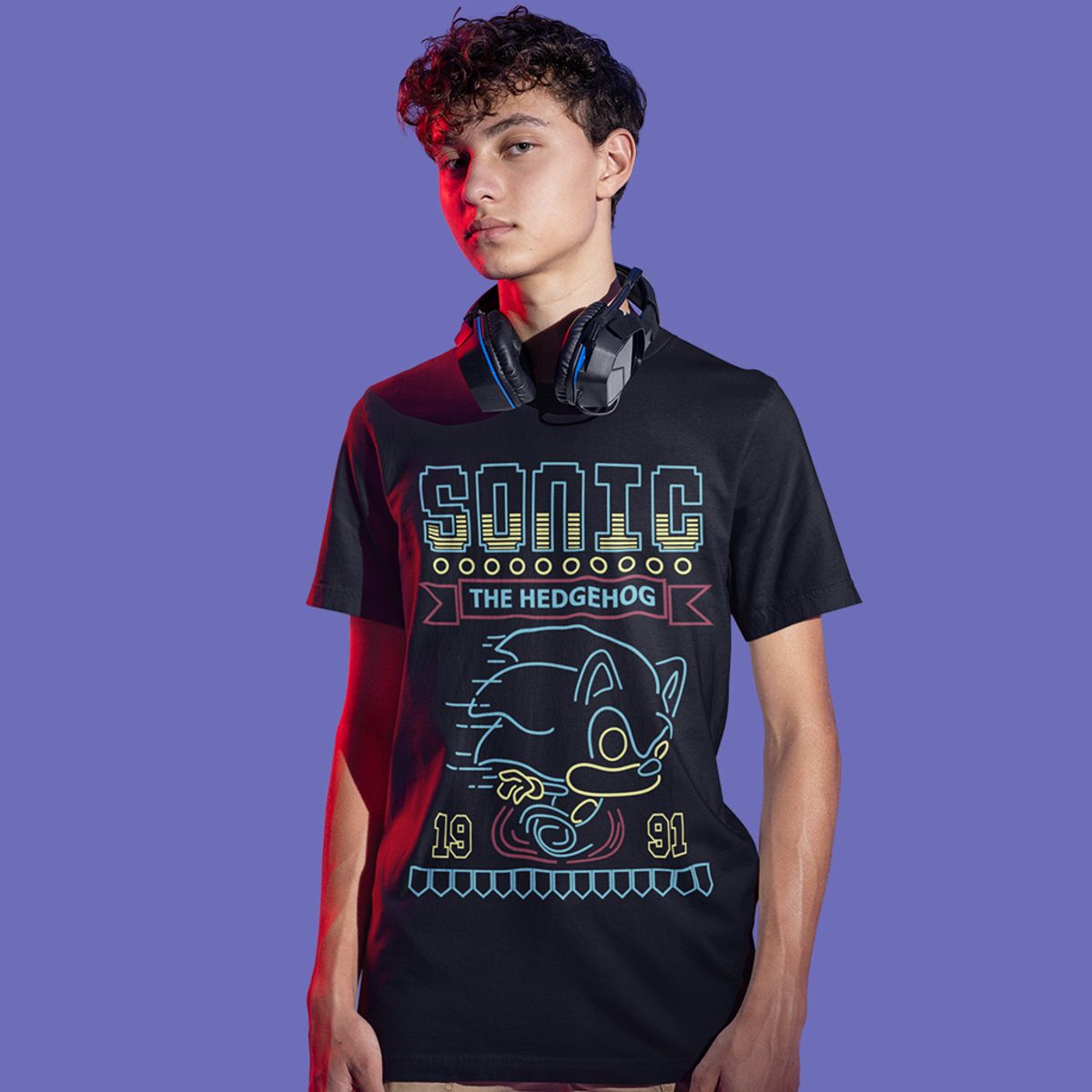 Nome do produto: Camiseta Unissex - Sonic The Hedgehog 