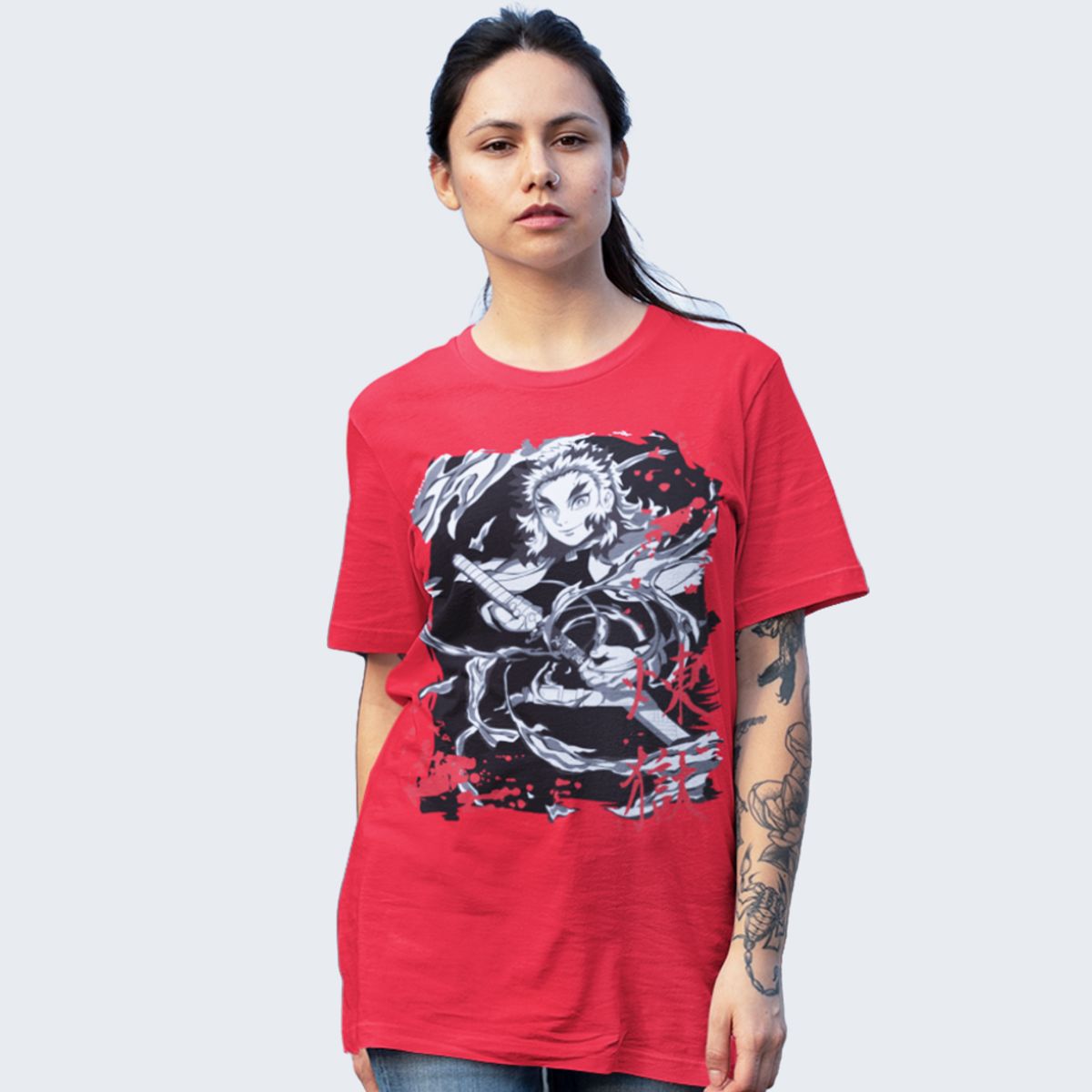 Nome do produto: Camiseta Unissex Demon Slayer - Rengoku