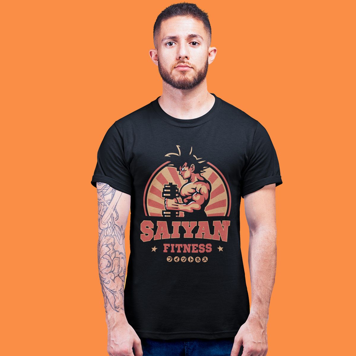 Nome do produto: Camiseta Unissex Saiyan Fitness - GYM