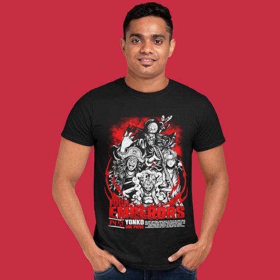 Camiseta Unissex One Piece - Four Emperors