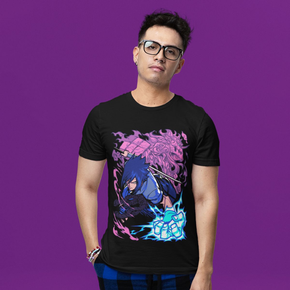 Nome do produto: Camisa Unissex Naruto - Sasuke Susanoo