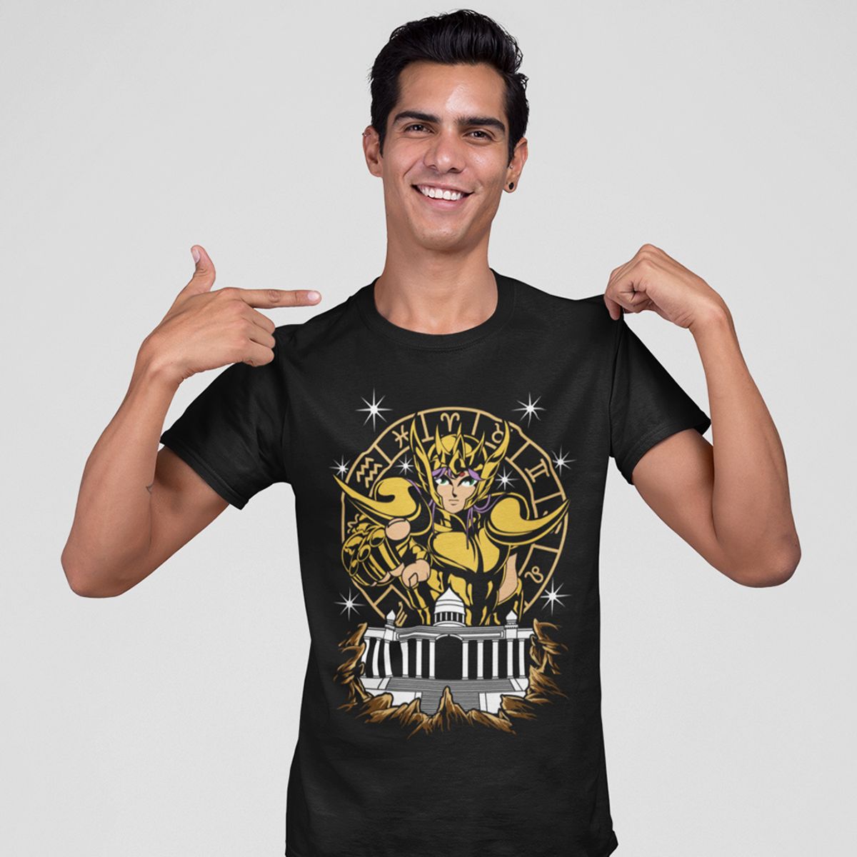 Nome do produto: Camiseta Unissex Saint Seiya - Mu de Áries